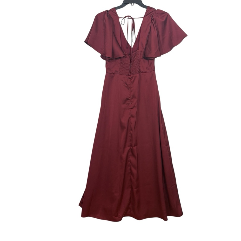 PETAL & PUP NWT $109 Wine Red Casper Maxi Dress M - Picture 5 of 9